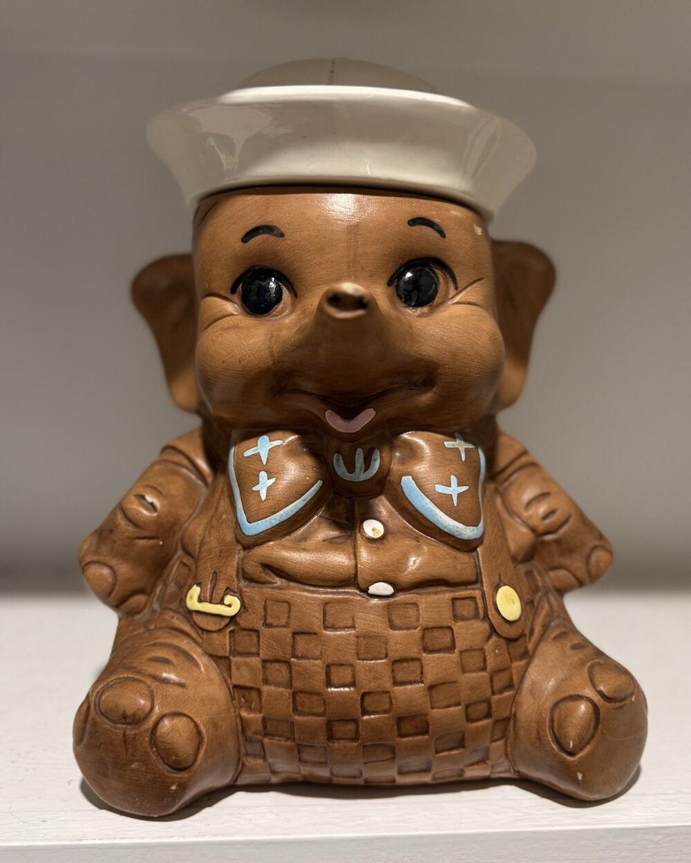 Vintage 1960s Twin Winton Sailor Baby Elephant Cookie Jar